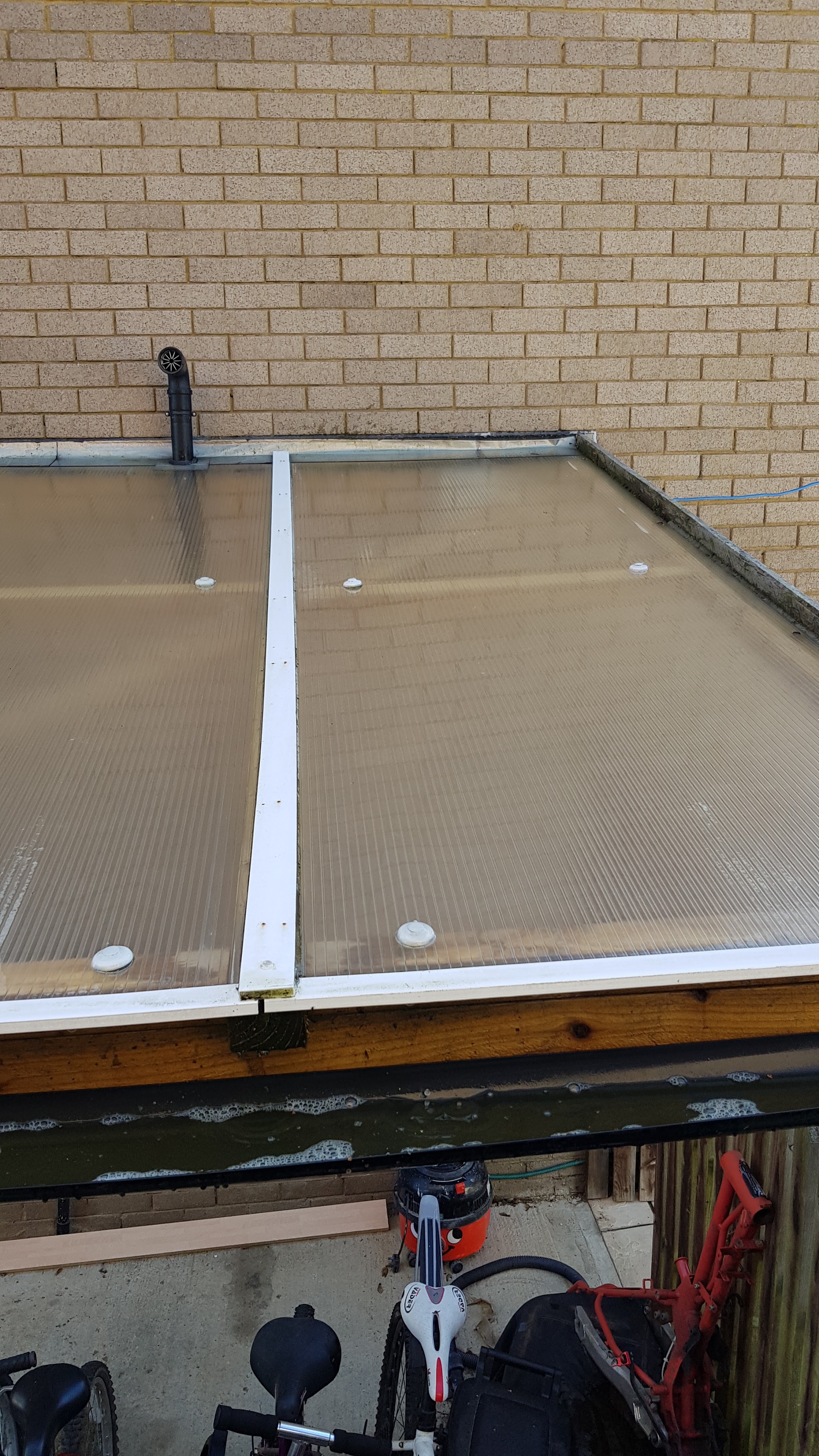 Conservatory roof panels clean after a wash